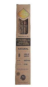 Sahumerio Sagrada Madre NATURAL CITRONELLA NARANJA 8 un.