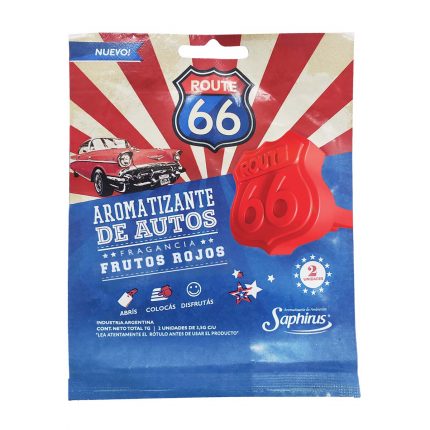 Aromatizador de auto Ruta 66 FRUTOS ROJOS